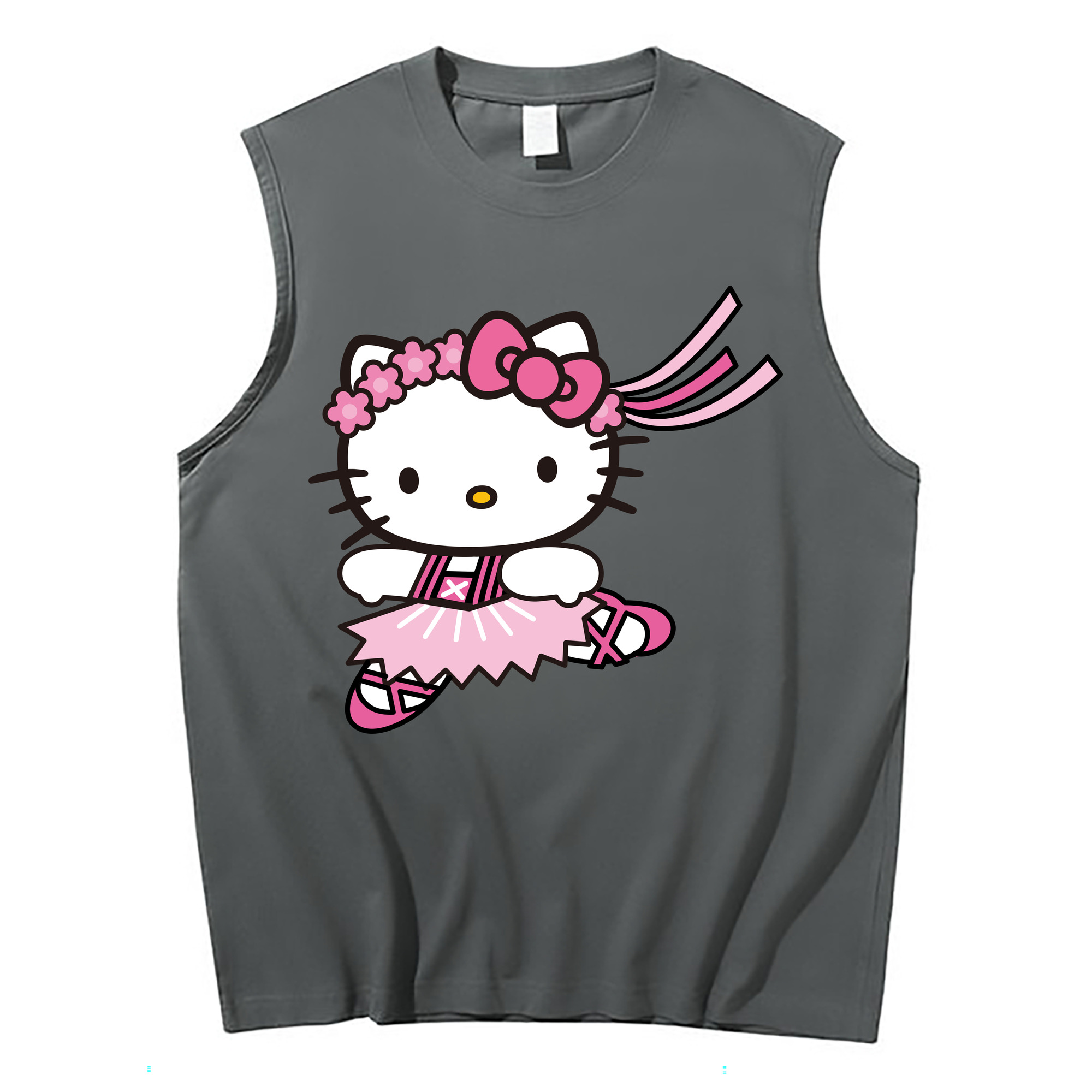 （画像用） Hello Kitty ハローキティ コットン100％タンクトップ（フロントプリント）